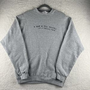 A Man & His Truck It’s A Beautiful Thing Fruit Of The Loom Gray Sweatshirt L USA